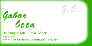gabor otta business card